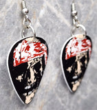 Classic Movie Monsters Skull with Bandages Guitar Pick Earrings