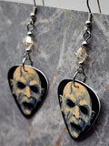 Classic Movie Monsters Zombie Guitar Pick Earrings with Silk Swarovski Crystals