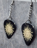 Celestial Sun Dangling Guitar Pick Earrings