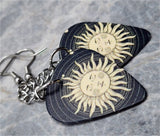 Celestial Sun Dangling Guitar Pick Earrings