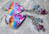 How Great is Our God Guitar Pick Earrings with Swarovski Crystal Dangles