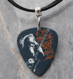 AC/DC For Those About to Rock Guitar Pick Necklace with Black Suede Cord