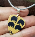 The Beatles A Hard Day's Night Guitar Pick Necklace with Gray Rolled Cord