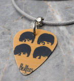 The Beatles A Hard Day's Night Guitar Pick Necklace with Gray Rolled Cord