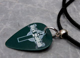 Black Sabbath Greatest Hits Guitar Pick Necklace on Black Suede Cord