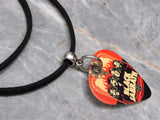 Black Sabbath Guitar Pick Necklace on Black Suede Cord