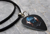 Black Sabbath Guitar Pick Necklace on Black Sueded Cord