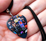 Black Sabbath Album Covers Guitar Pick Necklace on Black Sueded Cord