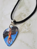 Def Leppard High n' Dry Guitar Pick Necklace on Black Suede Cord