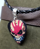 Five Finger Death Punch Guitar Pick Necklace on Black Braided Cord