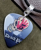 Five Finger Death Punch Guitar Pick Necklace on Rolled Red Cord