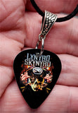 Lynyrd Skynyrd Guitar Pick Necklace with Black Suede Cord