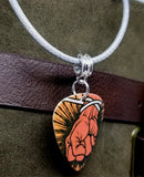 Metallica St Anger Guitar Pick Necklace with Gray Rolled Cord