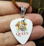 Queen Classic Guitar Pick Necklace with Brown Sueded Cord