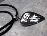 Rush Guitar Pick Necklace with Black Sueded Cord
