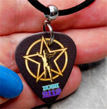 Rush 2112 The Spirit of Radio Guitar Pick Necklace with Black Sueded Cord (Copy)