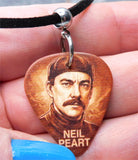 Rush Neil Peart Guitar Pick Necklace with Black Sueded Cord