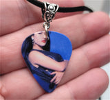 Selena Guitar Pick Necklace with Black Suede Cord