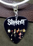 Slipknot Guitar Pick Necklace with White Rolled Cord