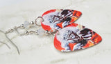 Iron Maiden A Real Live One Guitar Pick Earrings with Opal Swarovski Crystals