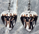 Iron Maiden Group Picture Guitar Pick Earrings