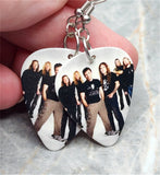 Iron Maiden Group Picture Guitar Pick Earrings