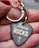 Jesus Rocks Guitar Pick Keychain
