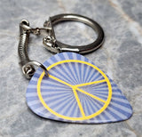 Peace Sign Guitar Pick Keychain