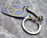 Peace Sign Guitar Pick Keychain