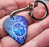 Celestial Sun Guitar Pick Keychain