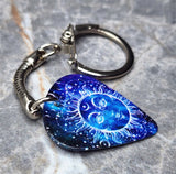 Celestial Sun Guitar Pick Keychain