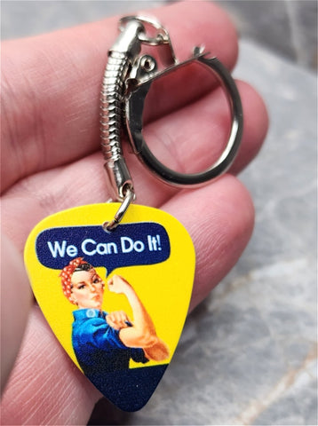 Rosie the Riveter Guitar Pick Keychain