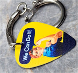 Rosie the Riveter Guitar Pick Keychain