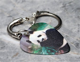 Panda Bear Guitar Pick Keychain