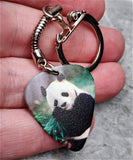 Panda Bear Guitar Pick Keychain