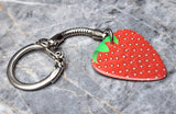 Strawberry Guitar Pick Keychain