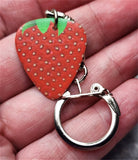 Strawberry Guitar Pick Keychain