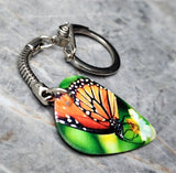 Monarch Butterfly Guitar Pick Keychain