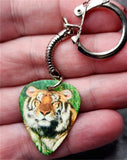 Tiger Guitar Pick Keychain