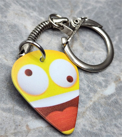 Silly Face Emoji Guitar Pick Keychain