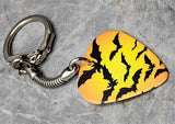 Halloween Bats Guitar Pick Keychain