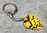 Halloween Bats Guitar Pick Keychain