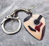 Acoustic Guitar Instrument Guitar Pick Keychain