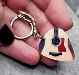 Acoustic Guitar Instrument Guitar Pick Keychain