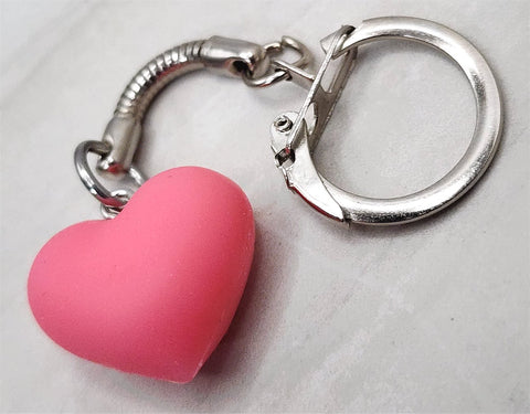 Large Pink Heart Keychain