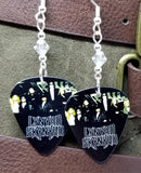 Lynyrd Skynyrd Guitar Pick Earrings with Clear Swarovski Crystals