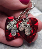 Winter Mitten Charm Guitar Pick Earrings - Pick Your Color