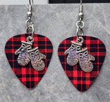 Winter Mitten Charm Guitar Pick Earrings - Pick Your Color