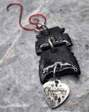 Black Jeep Polymer Clay Ornament with Christmas 2023 Stainless Steel Charm Dangle