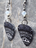 Ouija Board Guitar Pick Earrings with Opal Swarovski Crystals